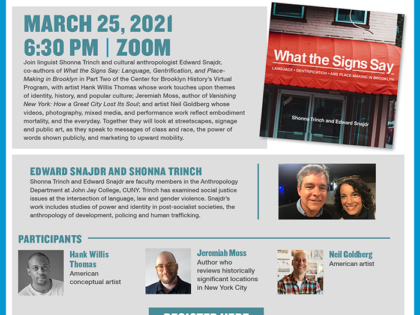 Virtual Program March 25th @ 6:30p ET | What the Signs Say Part Two: Nostalgia and Activism on the Streets