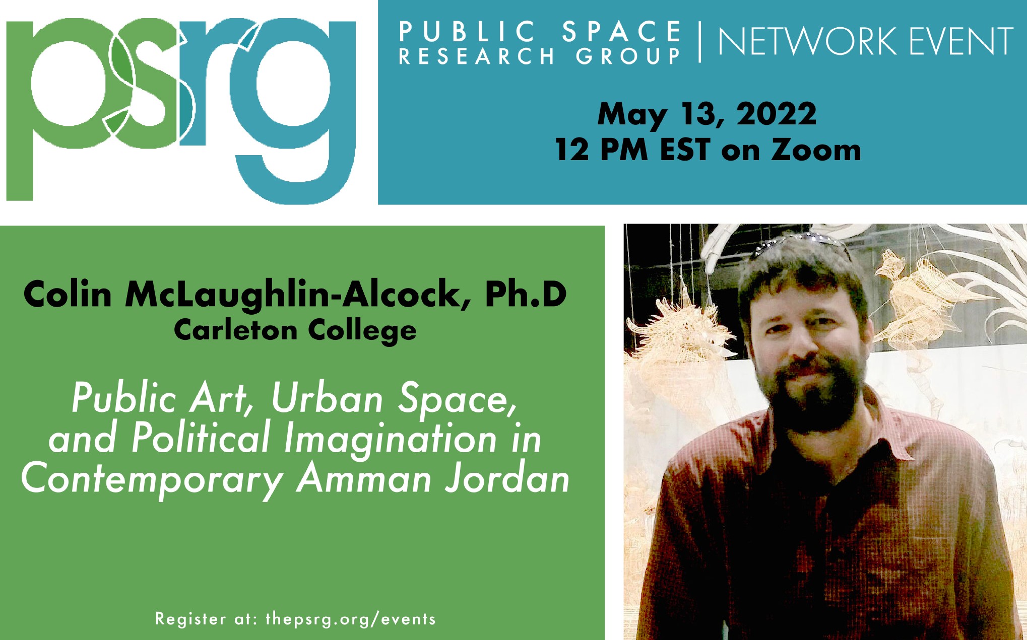 May 13 @12ET :: Colin McLaughlin-Alcock presenting, Public Art, Urban Space, and Political Imagination in Contemporary Amman, Jordan